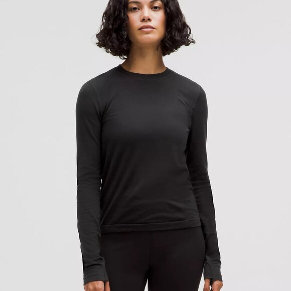6 Lululemon Tops Black, Size 12 (2 Long-Sleeved, 2 Short-Sleeved, 2 Tanks) - Picture 2 of 4